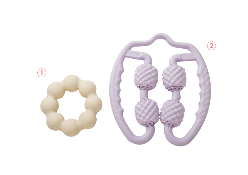 ①Fluffy tube ②Handle roller
