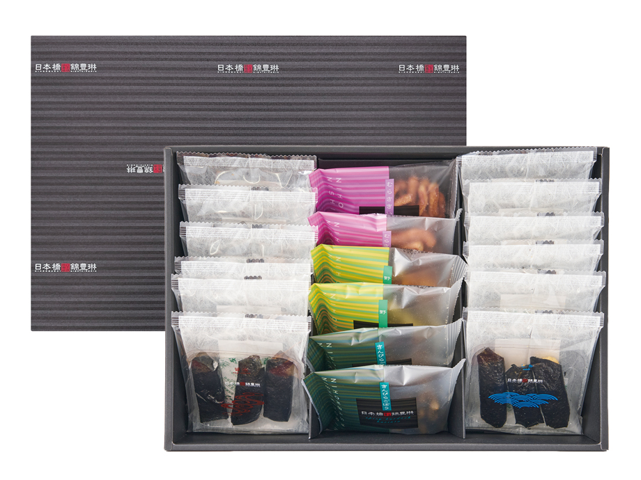 Karinto (Japanese fried dough snack) and Nori-wrapped fried rice crackers, small bag gift set