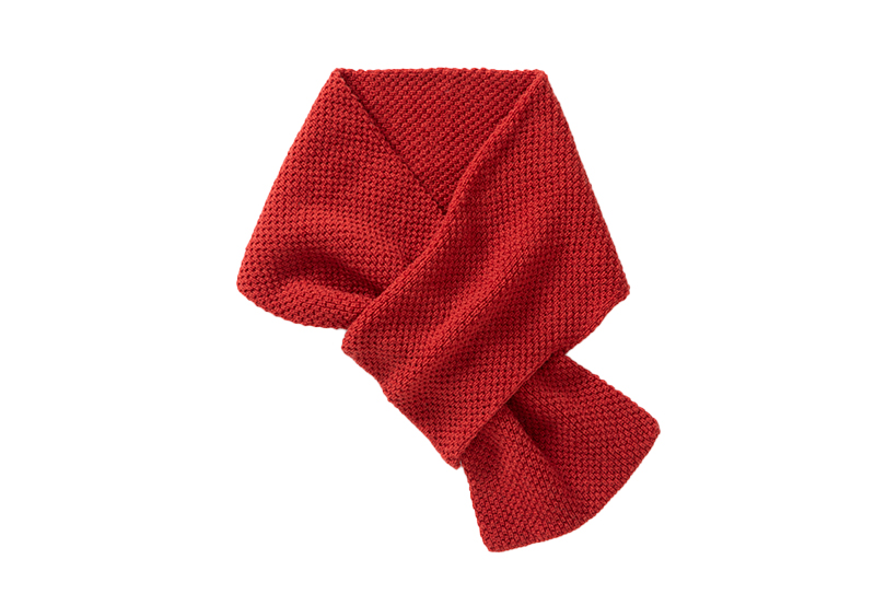 Washable pique knit scarf