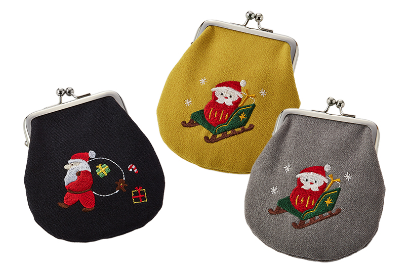 Christmas embroidery 2.5 square bottom clasp