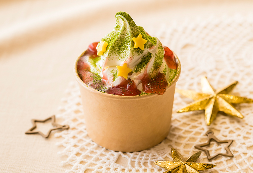 Christmas tree soft serve